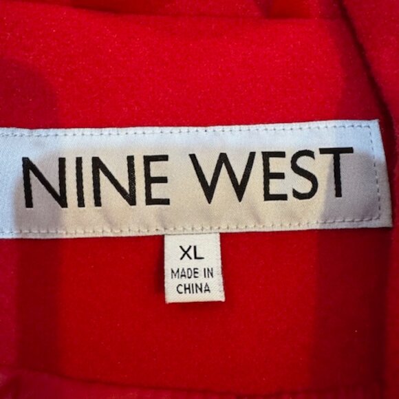 NWT Women's Nine West Red Overcoat Sz XL - Picture 10 of 12